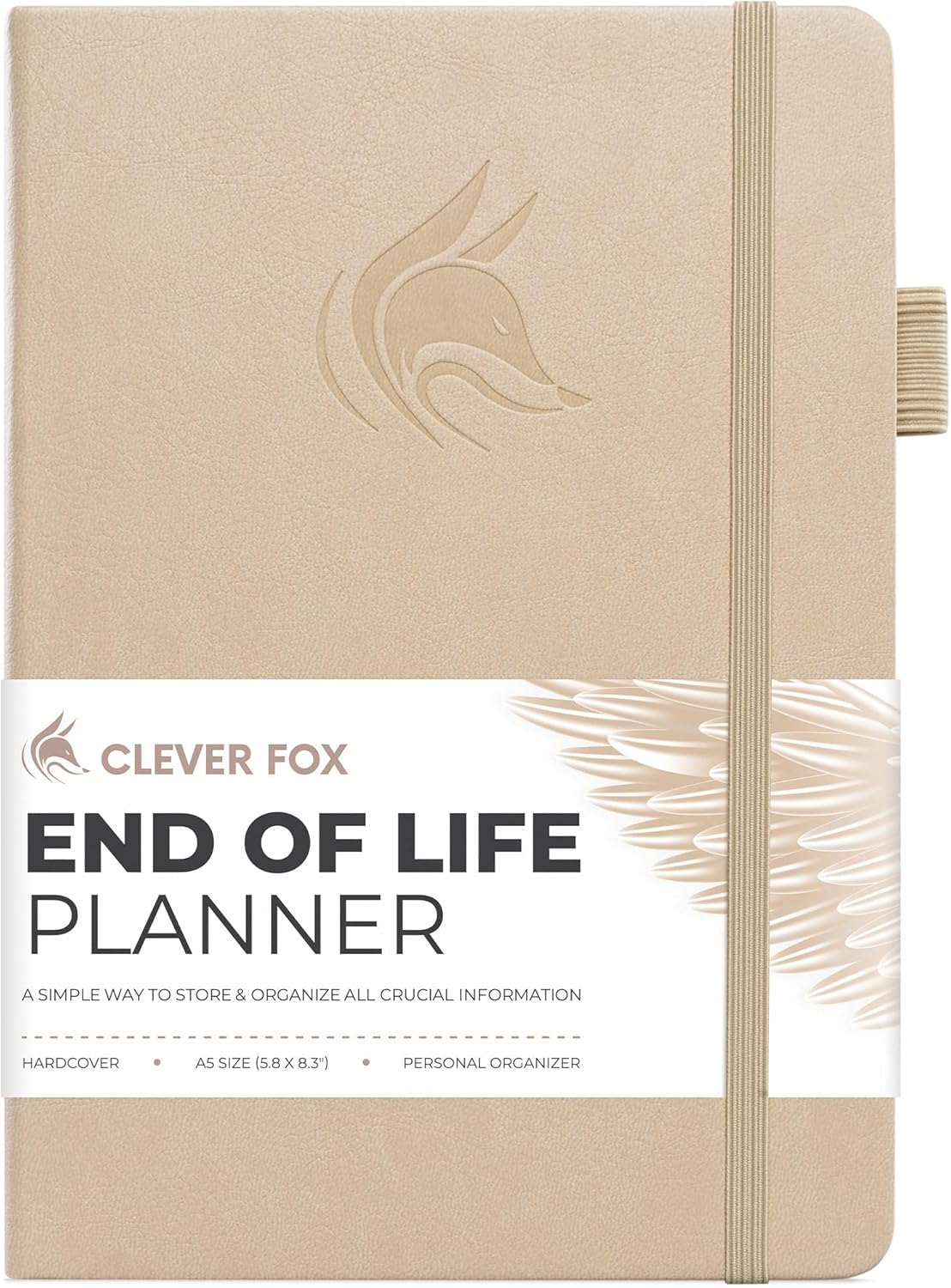 Clever Fox End of Life Planner – Final Arrangements Organizer for Beneficiary, Will Preparation, Last Wishes & Funeral Planning, A5 (Seashell)