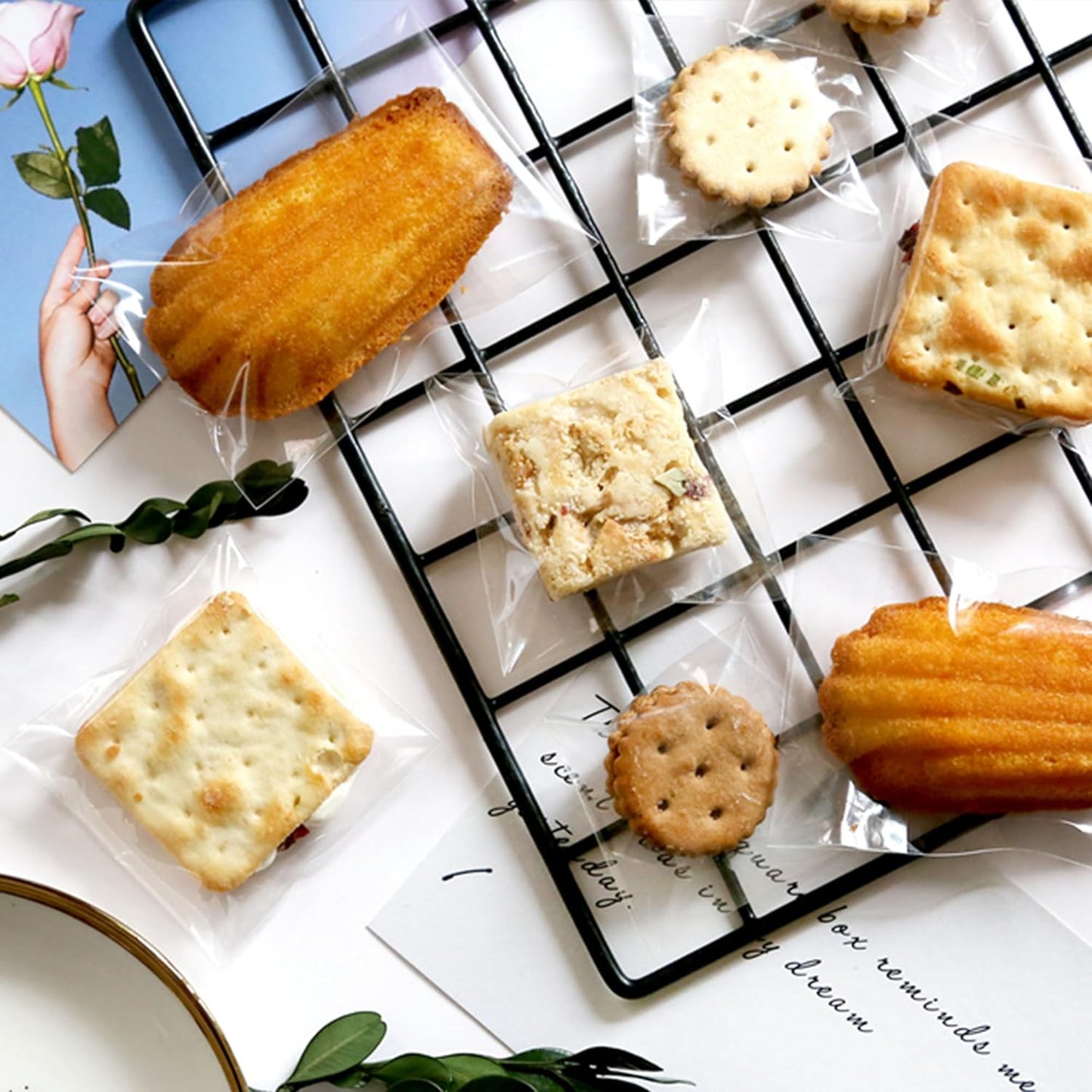 2" x 2" Small Cellophane Bags 300pcs Self Sealing Plastic Bags Clear Cello Jewelry Packaging Bags 1Mil for Earrings Cookie Candy Beads Coins Gifts Decorative (12 Sizes to Choose from)