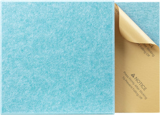 Sonicism 22 Pack Acoustic Wall Panels with Self-Adhesive, 12" X 12" X 0.4" Sound Proof Foam Panels, Decorative Soundproof Wall Panels, Sound Proof Absorbing Tiles for Home & Offices, Light Blue