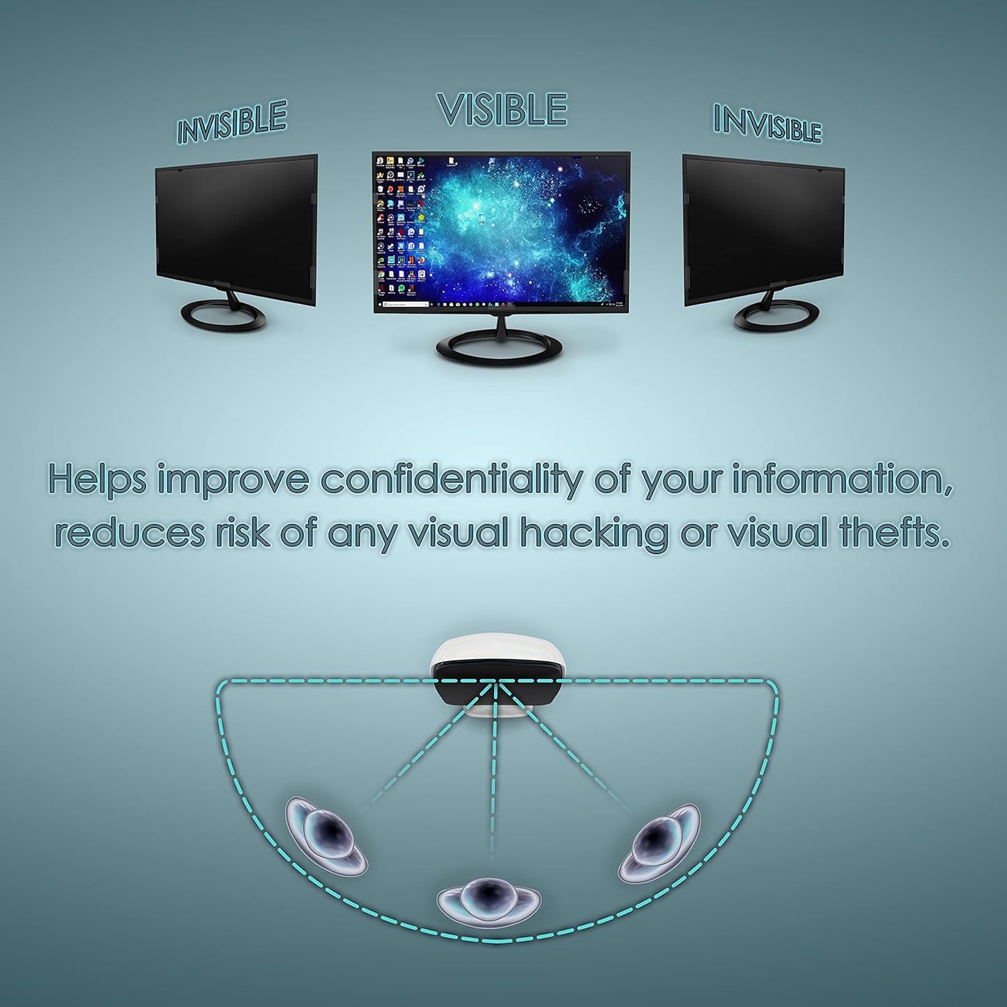 [2 Pack] Premium Privacy Screen Filter for 24 Inches Desktop Computer Widescreen Monitor with Aspect Ratio 16:09. Anti Glare and Anti Blue Light Protection