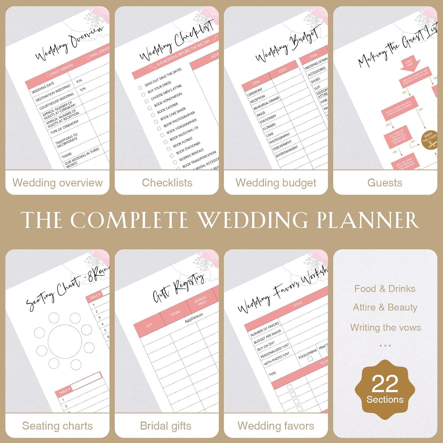 AW BRIDAL Best Engagement Gifts For Her Bride To Be Gifts∣Future Mrs Leather Wedding Planner Book And Organizer For The Bride Wedding Planning Notebook Budget Planner Binder, 140 Pages, White