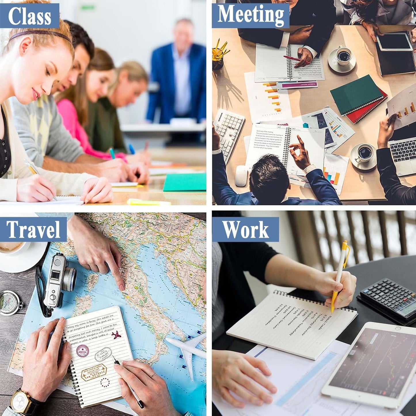 GINMLYDA Red Small Spiral Notebook 6Pack, 120 Lined Pages 8.25x5.50 Inches Spiral Journal Kraft Cover Notebooks & Writing Pads for School Home Office Aesthetic Sketch Drawing Note