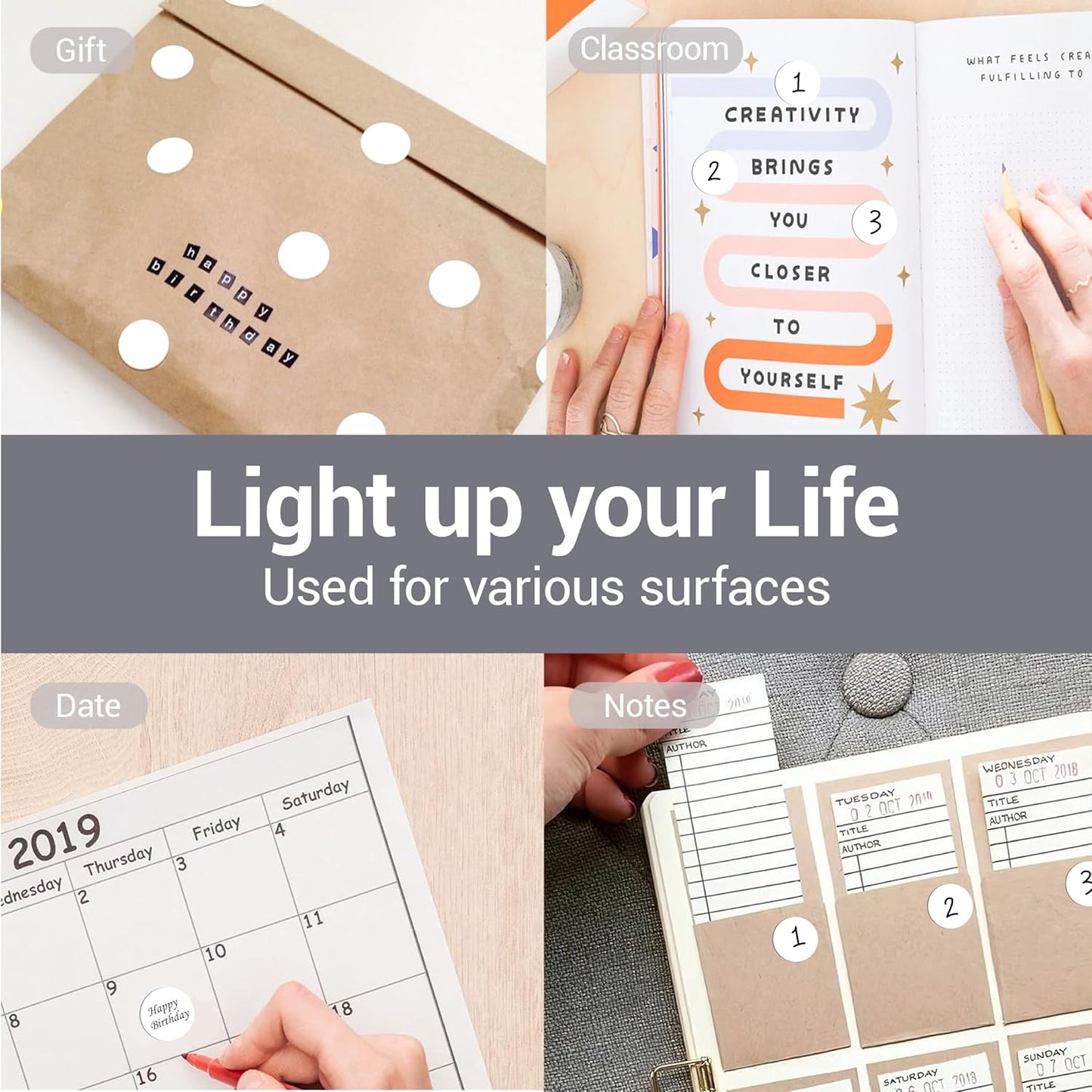 1 Inch Circle Dot Stickers 1000 PCS White Color Coding Thermal Labels Dots Writable Printable Small Round Stickers for Office, Classroom, Inventory, Garage, Organizing Storage, DIY