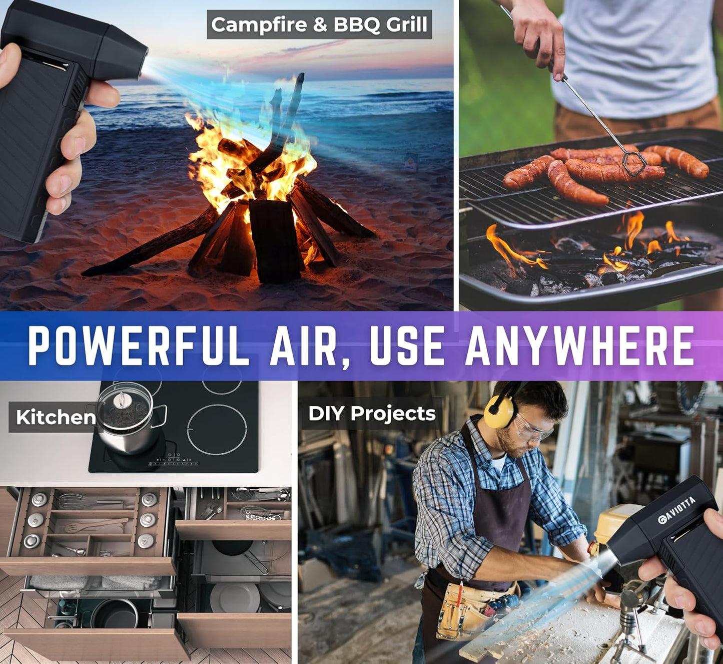 Electric Compressed Air Duster for PC, 300.000 RPM Ultra Powerful Turbo Fan Duster for Electronics, Mini Jet Fan for Computer Cleaning, Cordless Air Blower for Car & Home, Best Tech Gifts for Men