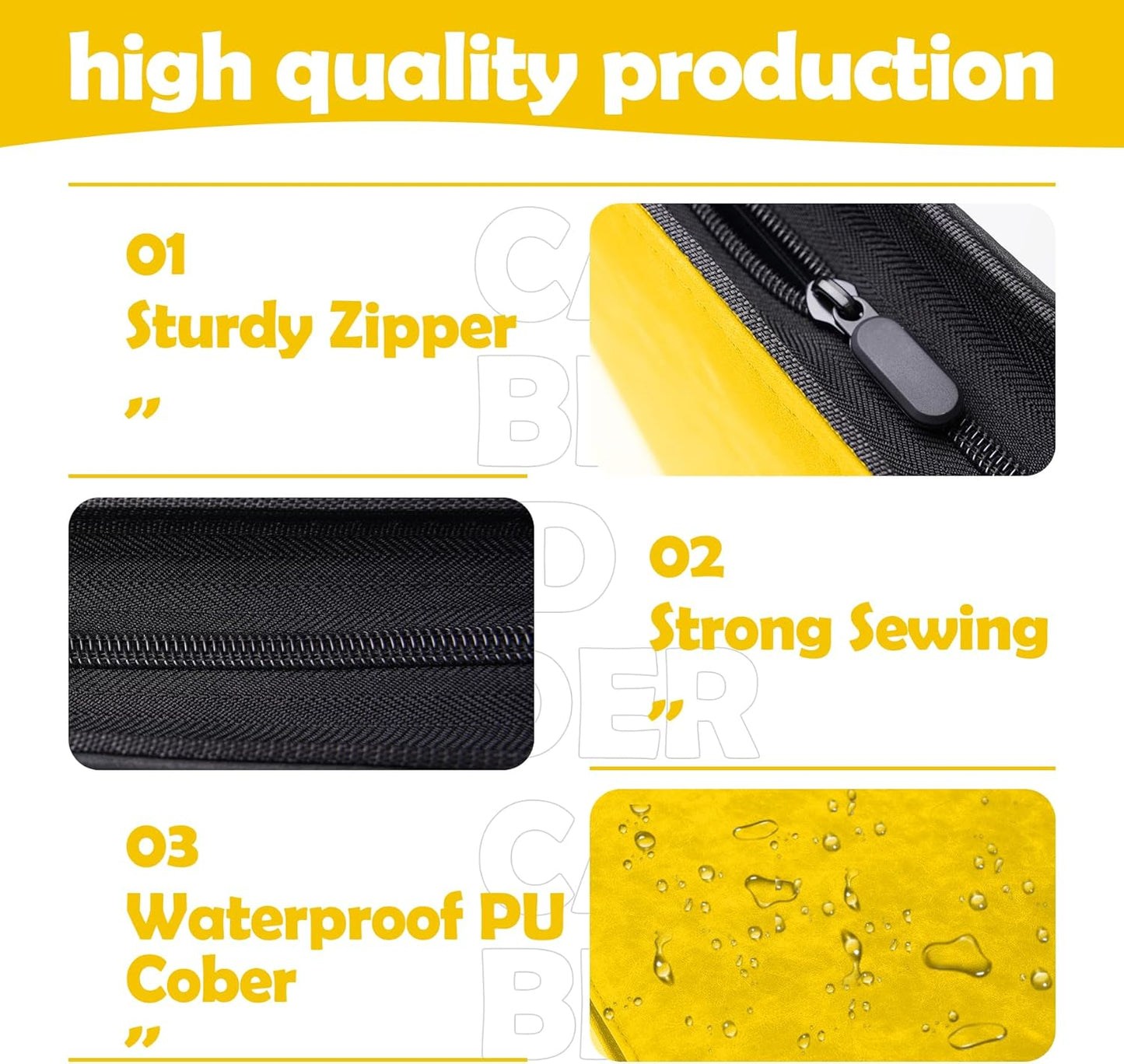 1000+ Pockets Trading Card Binder, 16 Pockets Trading Card Binder Ringless Side Loading Trading Card Album Folder for TCG,MTG,Sports Cards(Yellow)