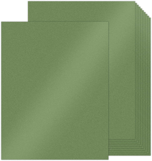 100 Sheets Christmas Green Shimmer Cardstock 8.5 x 11 Green Paper, Goefun 80lb Card Stock Printer Paper for Christmas, Invitations, Certificates, Crafts, Card Making