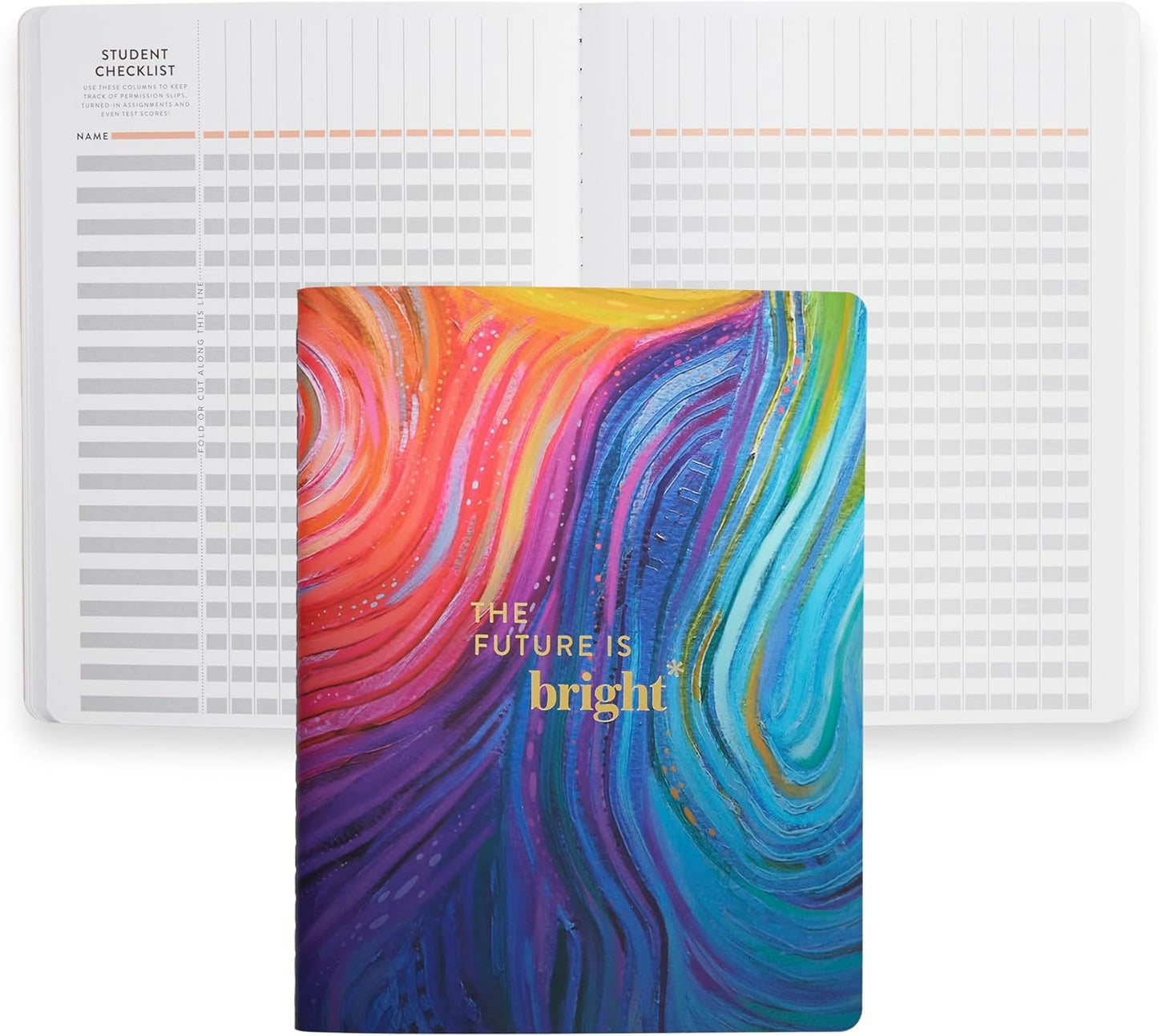 Erin Condren Bound Teacher Record Book - Evolve Classic Bound Cover | Sewn-Stitch Bound Record Book - Log and Track Attendance, Performance, and Test Scores
