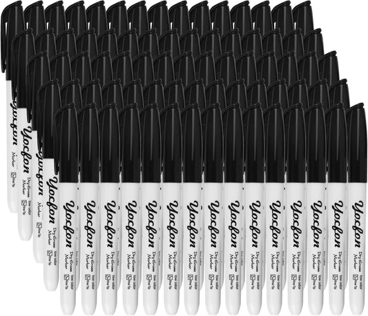 Dry Erase Markers 148 Pack, Bulk Black Whiteboard Markers With Fine Tip, Low Odor Dry Erase Markers for School Office Home