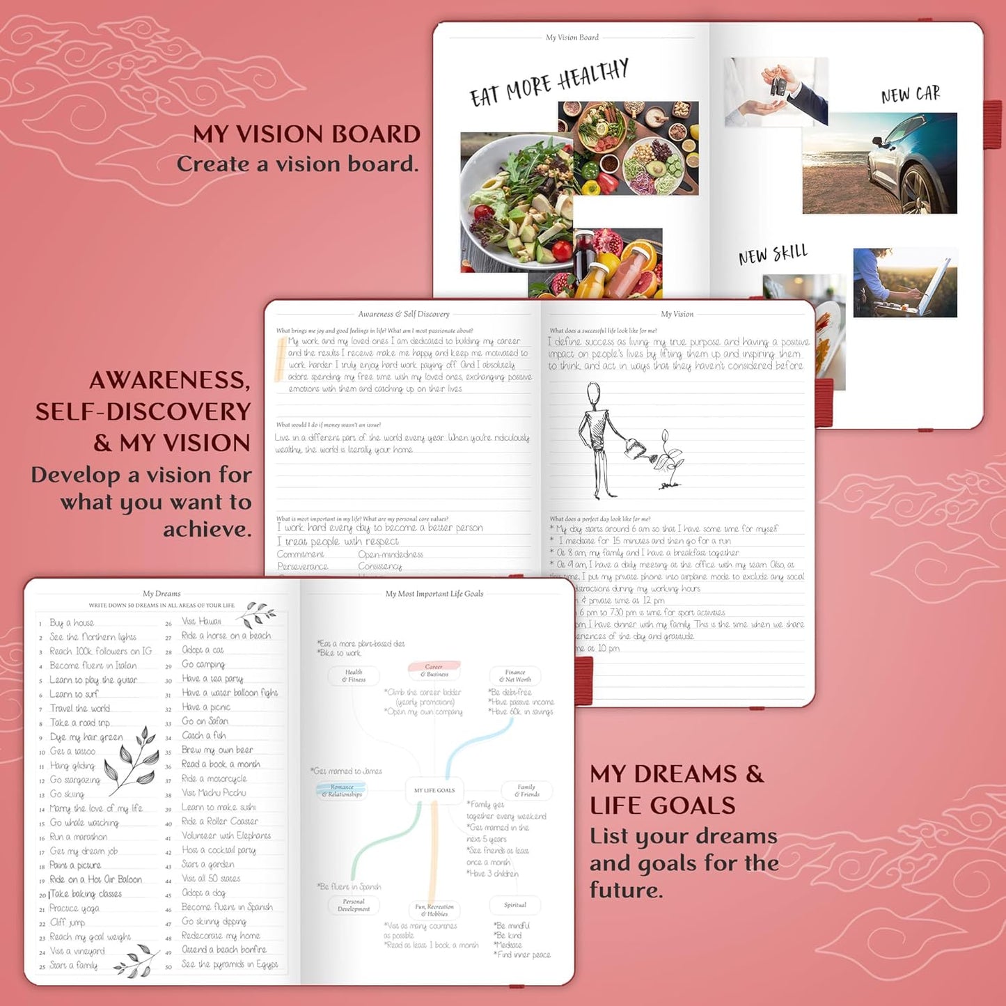 Legend Planner – Weekly & Monthly Life Planner to Hit Your Goals & Live Happier. Organizer Notebook & Productivity Journal. A5 (Wine Red)