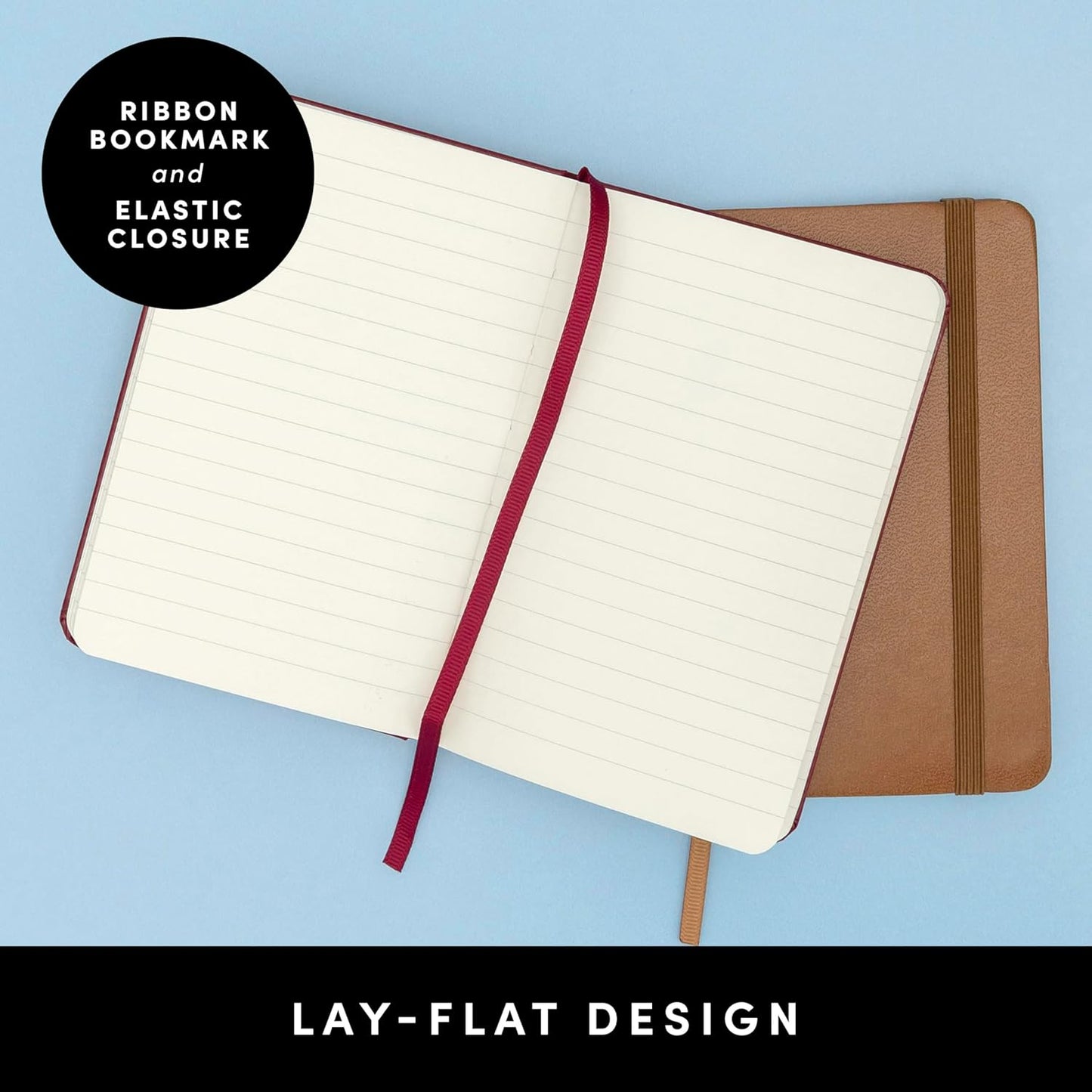 PAPERAGE Lined Pocket Journal Notebook, 1 Pack, (Turquoise), 160 Pages, Small, 3.6 inches x 5.6 inches - 100 GSM Thick Paper, Hardcover