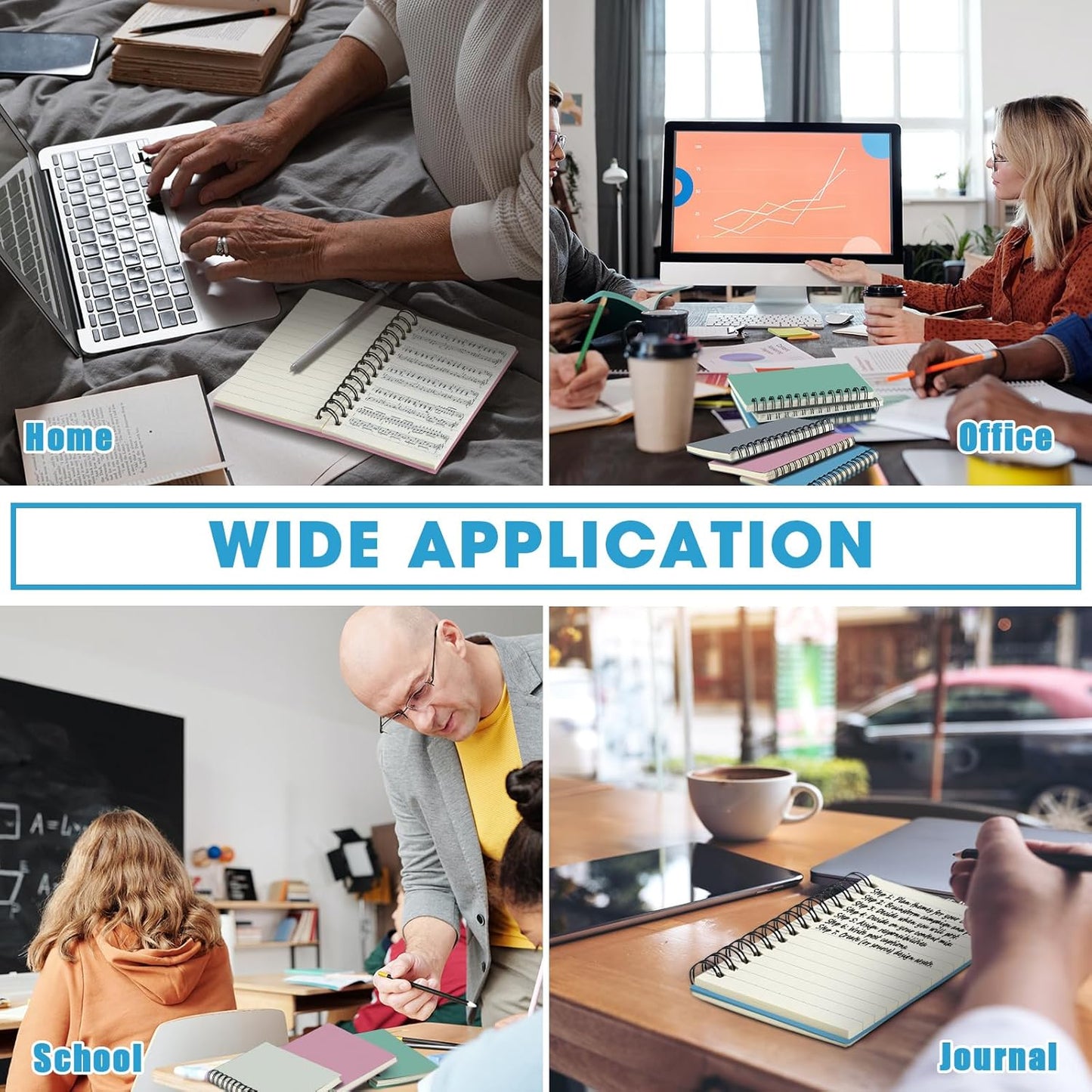 Jutom 5 Pcs Small Spiral Notebooks Memo Pads 3x5 Bulk Small Pocket Notebooks Mini Notepads with Lined Pages Small Journals for Office School Work Writing Supplies,120 Pages (Morandi Color)