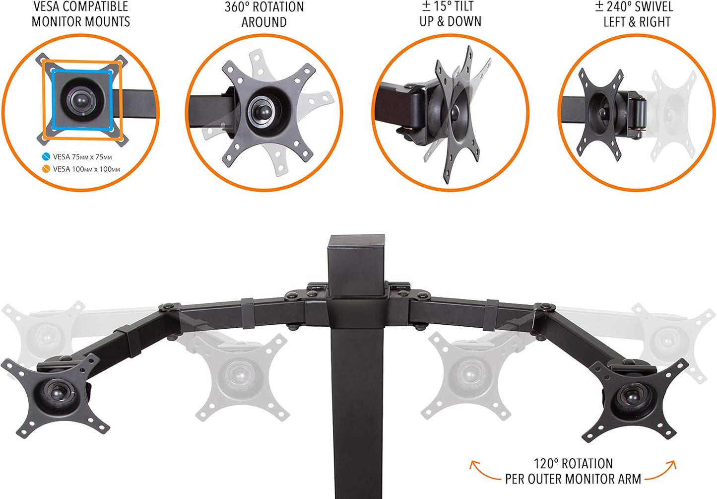 Stand Steady Techtonic Electric Standing Desk Converter wIth Dual Monitor Mount, 2 Screen Support, Quiet Sit-Stand Desk with Button Control, Keyboard Tray, Ideal for Gaming & Computer Work (Black)