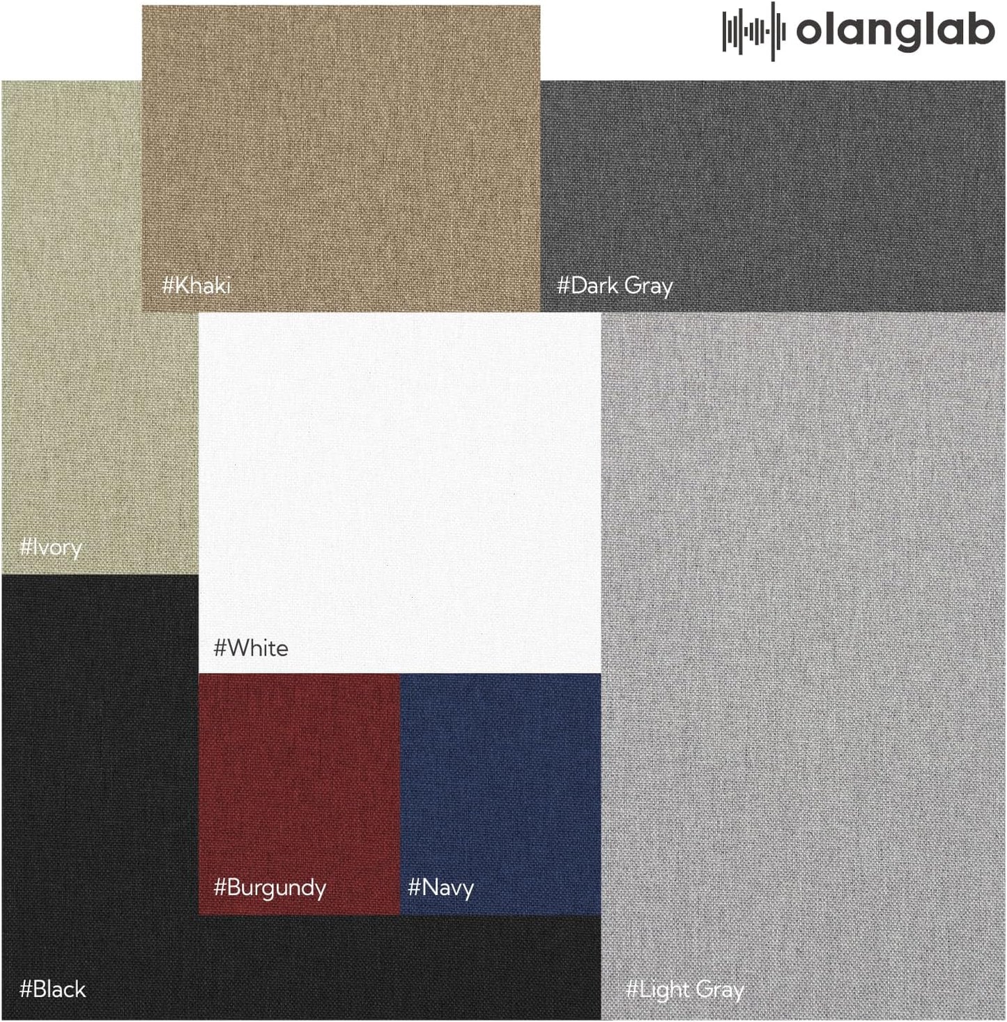 Olanglab Acoustic Panels 2 Pack, 48''x24'' Large Sound Panels, Fabric Wrapped Sound Proof Foam Panels for Walls, Sound Absorbing Panels for Recording Studio Acoustical Treatments (White)