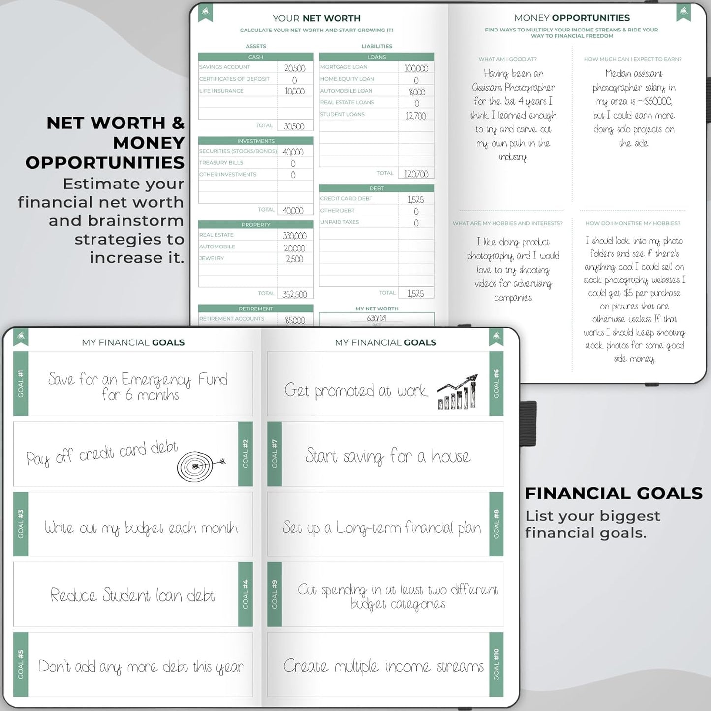 Clever Fox Bi Weekly Budget Planner – Undated Financial Organizer Book – Expense Tracker, Budgeting & Bill Notebook, A5 (Black)