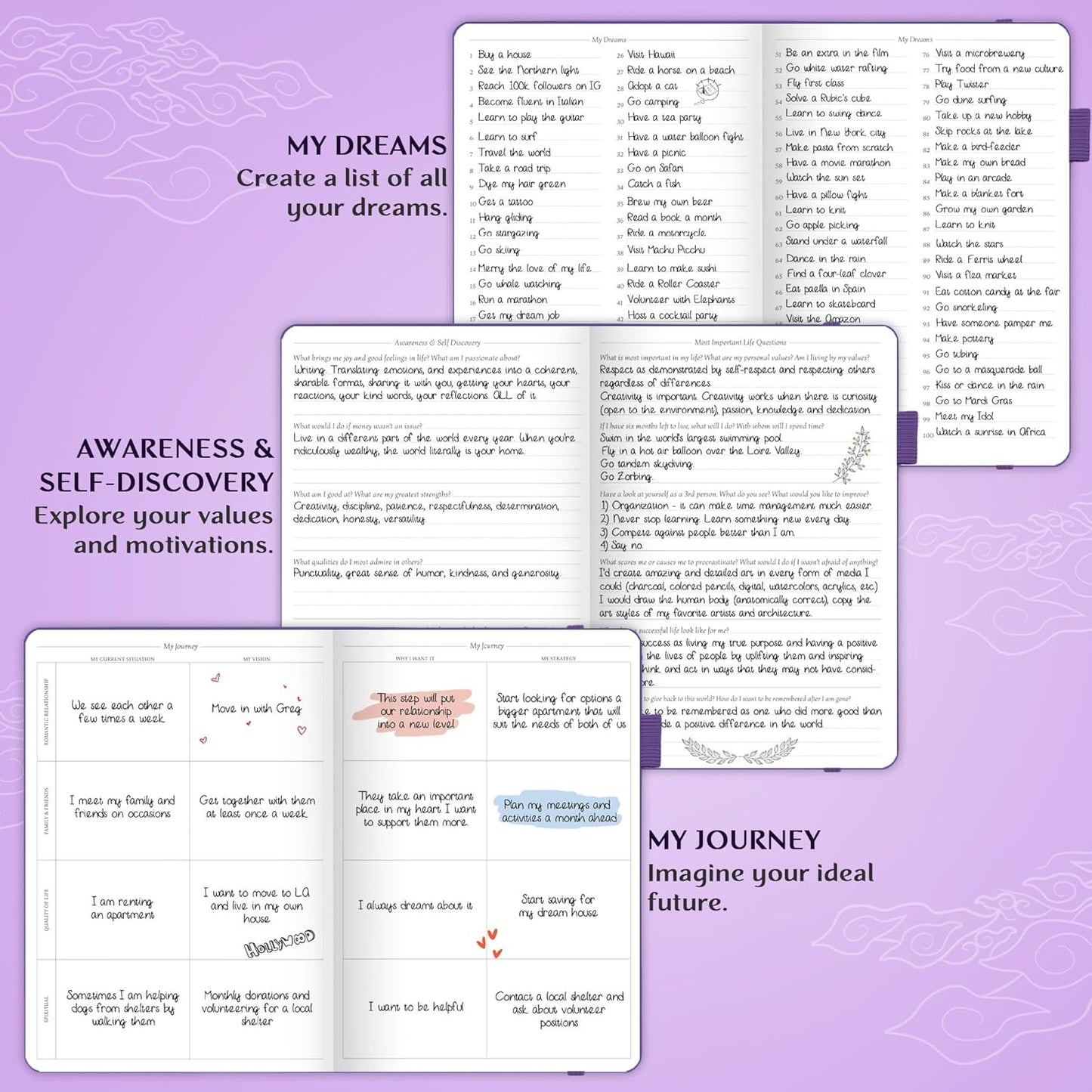 Legend Planner PRO – Deluxe Weekly & Monthly Life Planner to Increase Productivity and Hit Your Goals. Time Management Organizer Notebook – Undated – 7 x 10" Hardcover + Stickers – Dark Purple