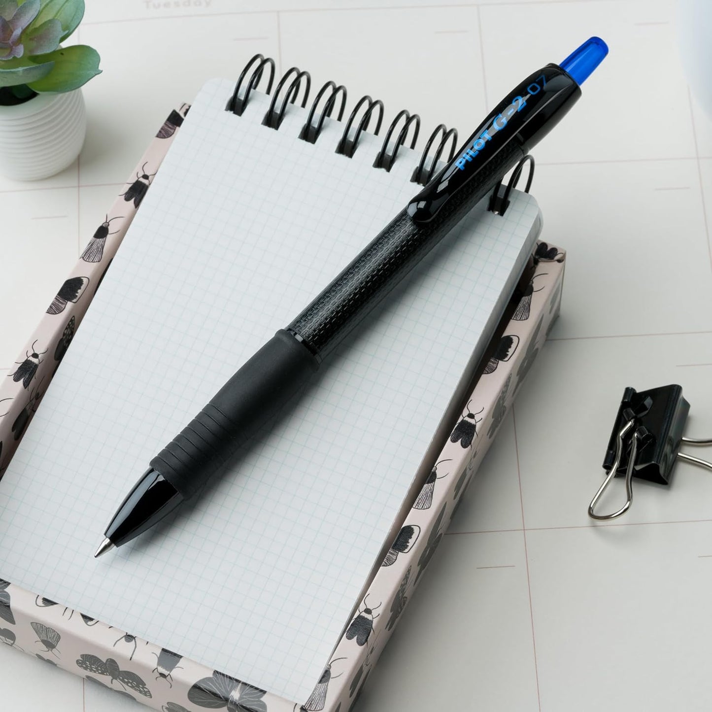 PILOT, G2 Edge Blue Premium Gel Roller Pens, Sensory Writing Experience, 12ct box, Fine Point 0.7 mm