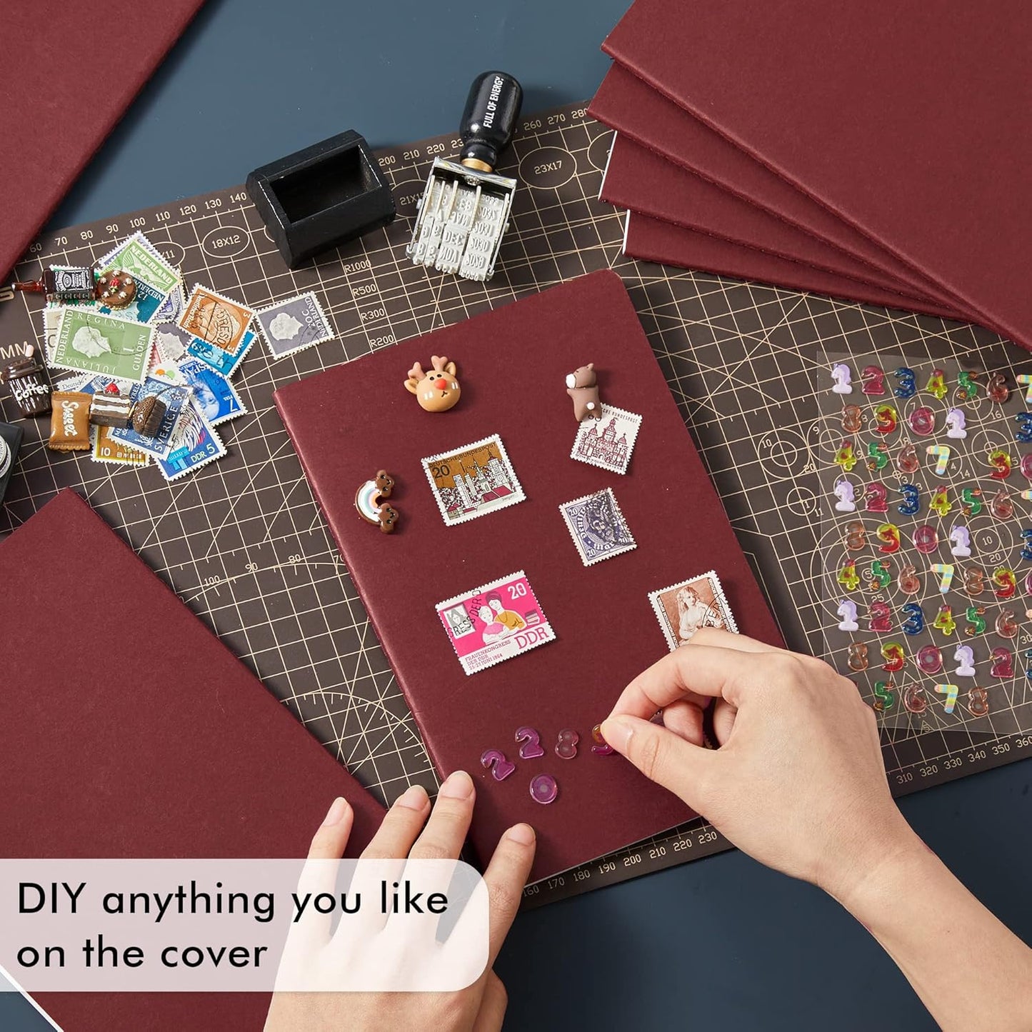 16 Pack Soft Cover Journal Bulk, Feela Lined Notebooks College Ruled for Work for Women Girl Writing, Blank Travel Journal Note Taking Notebook School Business Supplies, 8.2” x 5.5”, A5, Wine