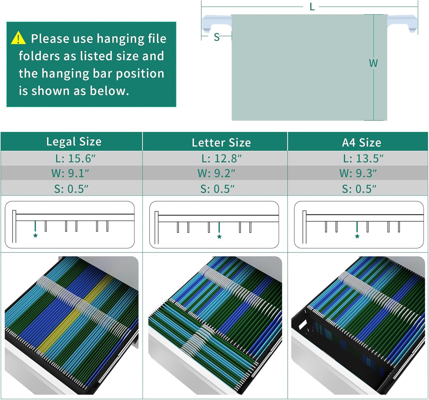 YITAHOME 2 Drawer File Cabinet with Lock, Mobile Metal Filing Cabinet for Letters/Legal/A4 Size, Home Office & Business Enterprise, Fully Assembled Except Wheels, White