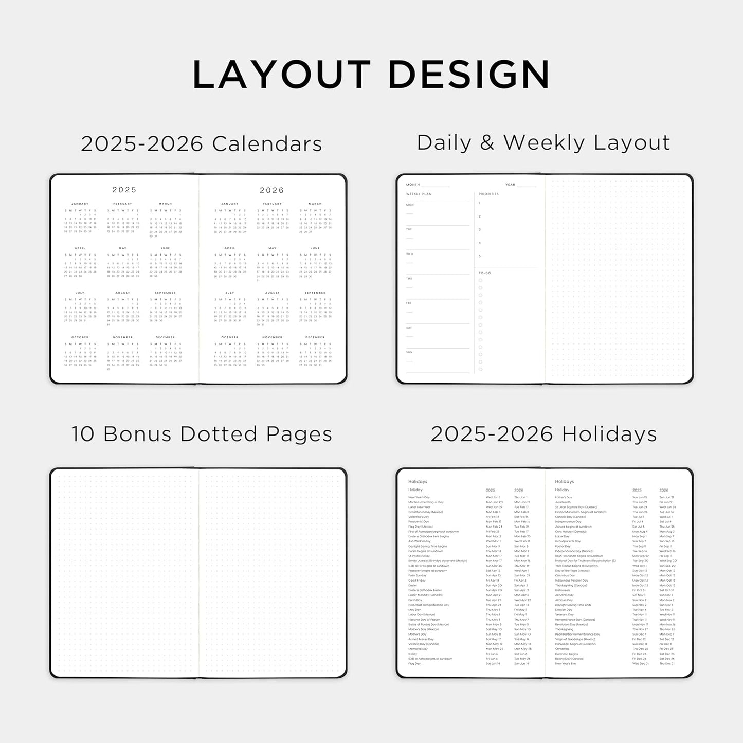 And Per Se Undated Academic Planner, A5 Weekly Calendar Planner, 72 Weeks Hardcover to Track Goals, Teacher Student Planning Book with Monthly Tab Stickers & Back Pocket (Brown)