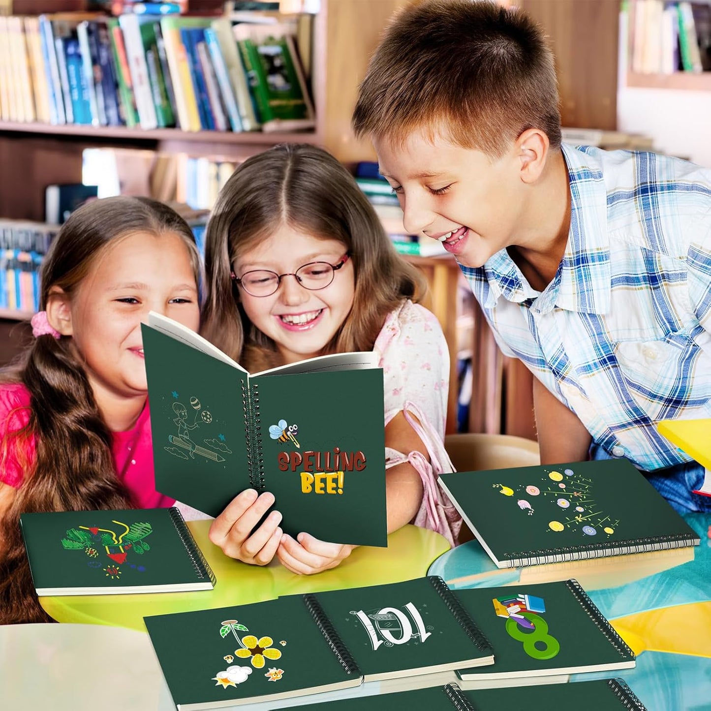 Yahenda Spiral Notebook Bulk A5 Journal Lined 8.3'' x 5.5'' Writing Composition Paper Small Notepad Subject Notebook for Students Office Business Back to School Supplies(Deep Green,54 Pcs)