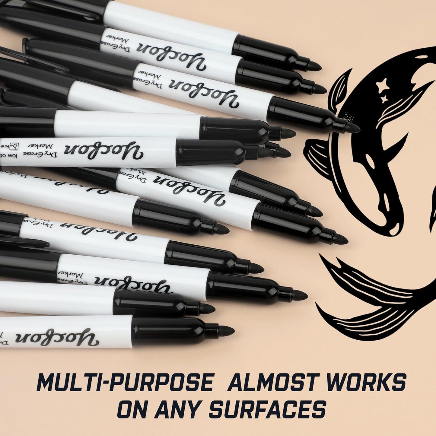 Dry Erase Markers 148 Pack, Bulk Black Whiteboard Markers With Fine Tip, Low Odor Dry Erase Markers for School Office Home