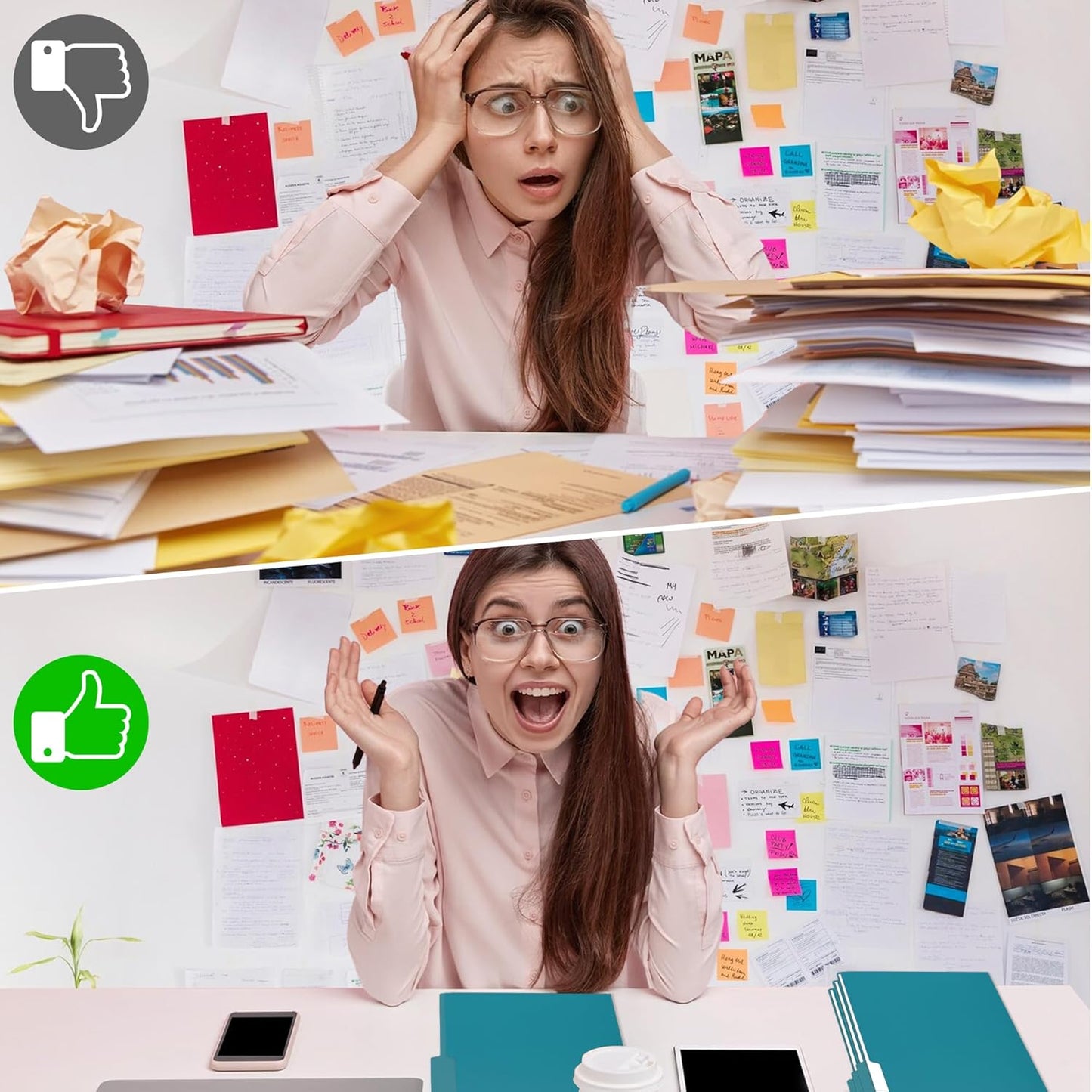 100 Packs Colored File Folders,Royal Blue File Folders Letter Size,1/3 Cut Tabs File Folder,Two-Tone File Folder,Manila File Folders for Office,School and Home,Organization