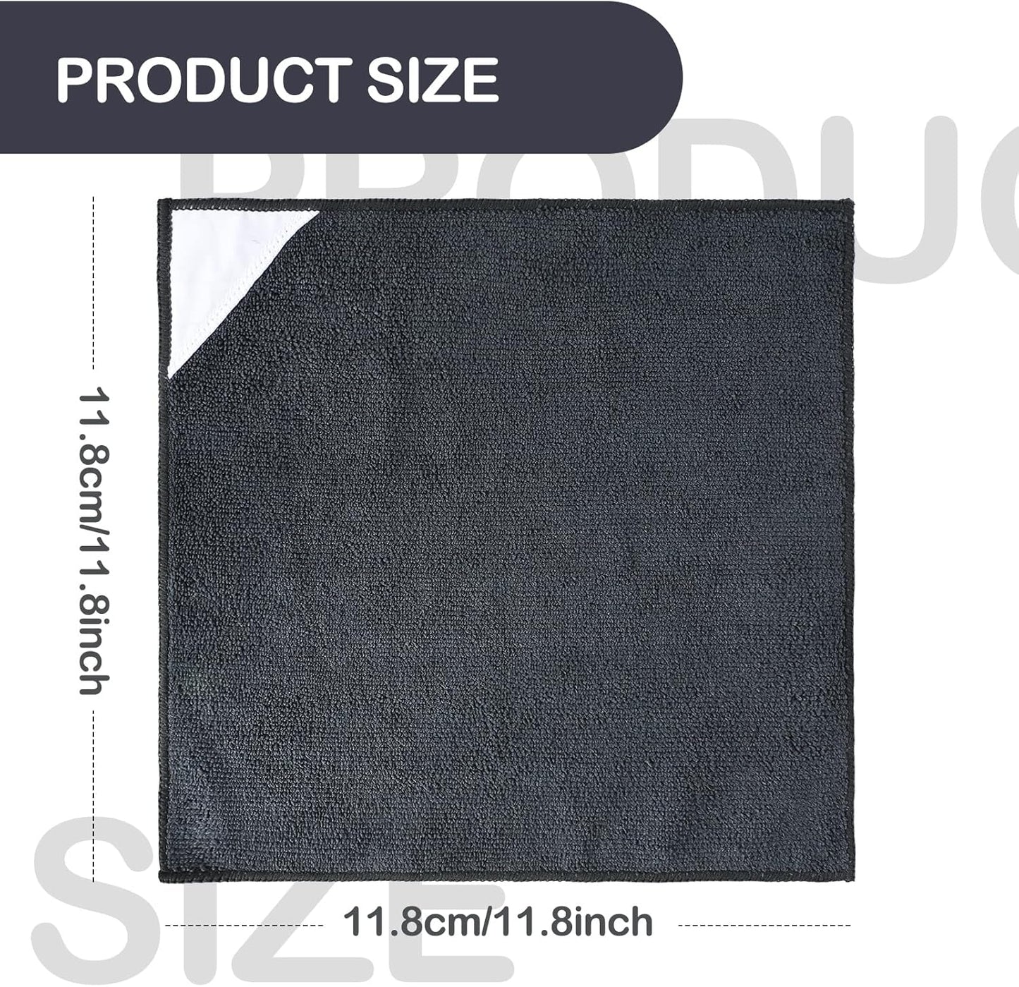 Gerrii 8 Pcs Magnetic Cleaning Cloth Dry Erasers for White Boards Compatible with Most Whiteboards Dry Erase Reusable Microfiber Cloth Eraser 12 x 12 Inch(Dark Gray)