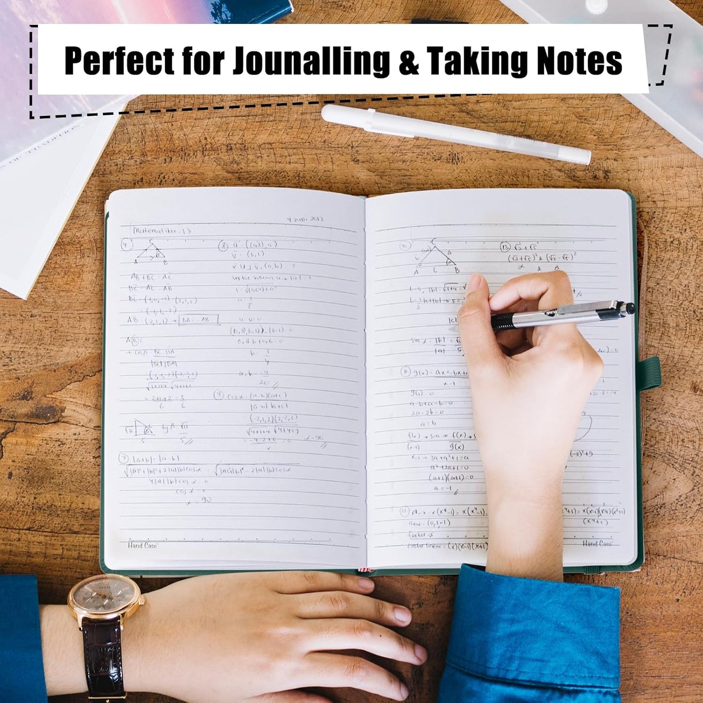 Lined Journal Notebooks, 160 Pages Notebook for Work, 5.7 x 8 inches, 100 GSM Paper, 6 Classic Colors Hardcover Journals (Assorted Colors)