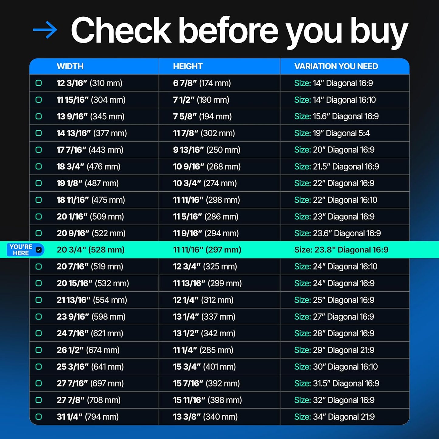 VINTEZ [2 Pack] 23.8 Inch 16:9 Privacy Screen for Computer Monitor and Laptop - Anti Glare Protector Film Blue Light Filter Eye Protection - Computer Screen Privacy Shield