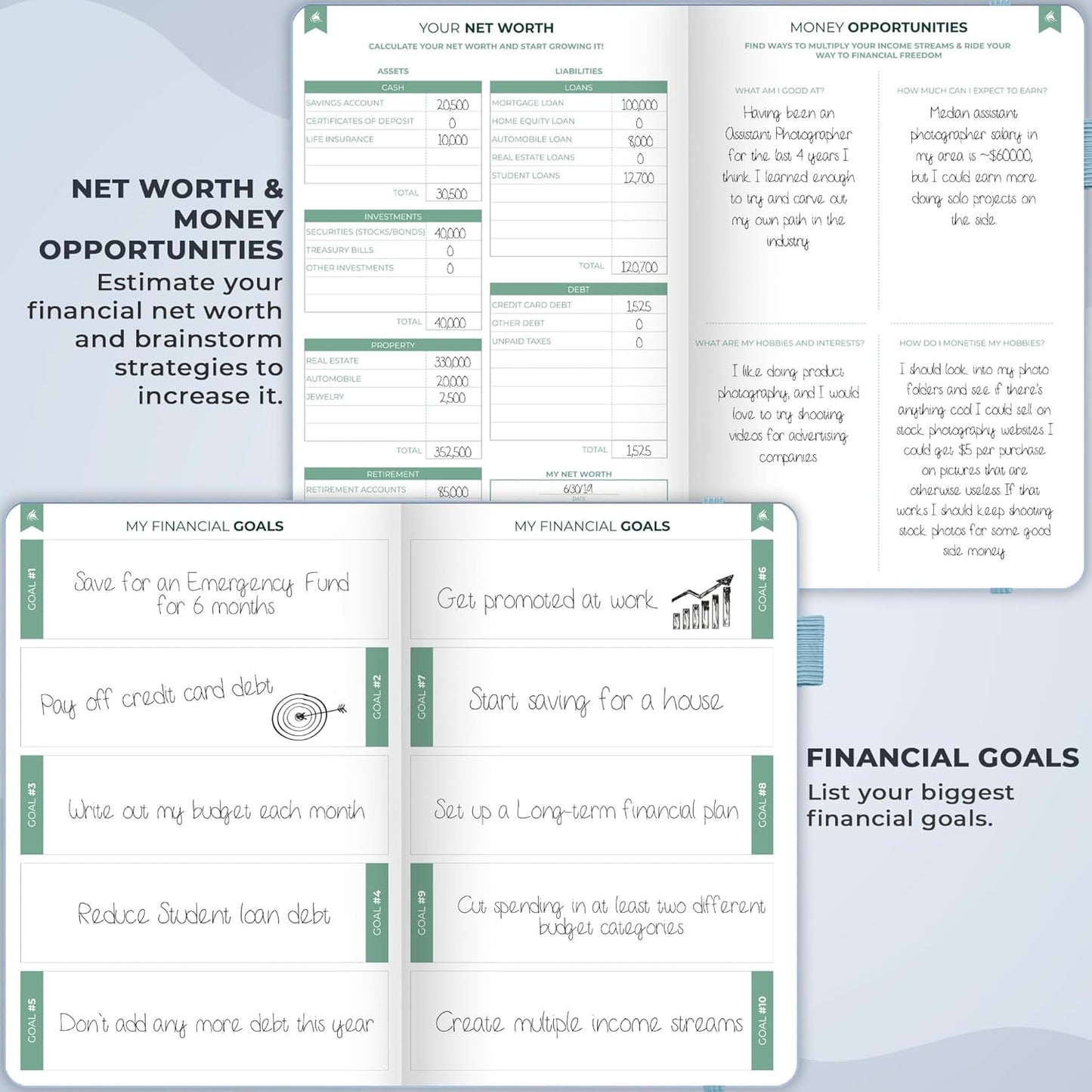 Clever Fox Bi Weekly Budget Planner – Undated Financial Organizer Book – Expense Tracker, Budgeting & Bill Notebook, A5 (Periwinkle)
