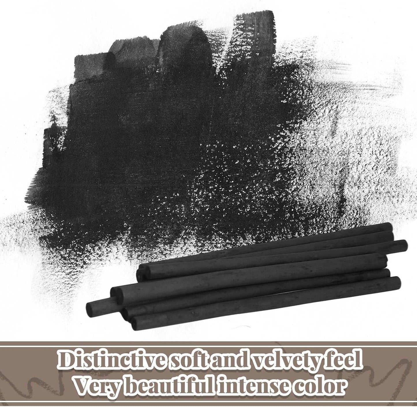 Gueevin 100 Pcs Willow Charcoal Sticks, Willow Charcoal, Artists, Beginners, Students, Perfect for Sketching, Drawing, Shading, and Fine Art (5-7mm)