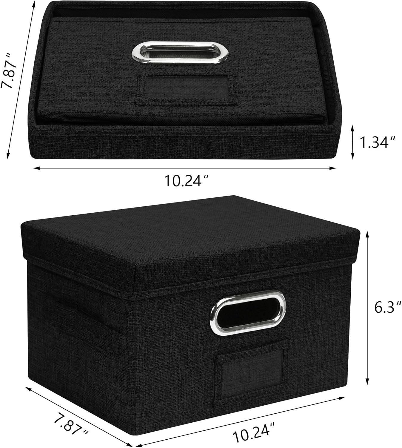 Greeting Card Organizer and Storage Box with 20 Pcs Adjustable Dividers, Storing Cards with 84 Pcs Labels Perfect for Storing Greeting Cards, Envelopes, Photos 1 Pack Black