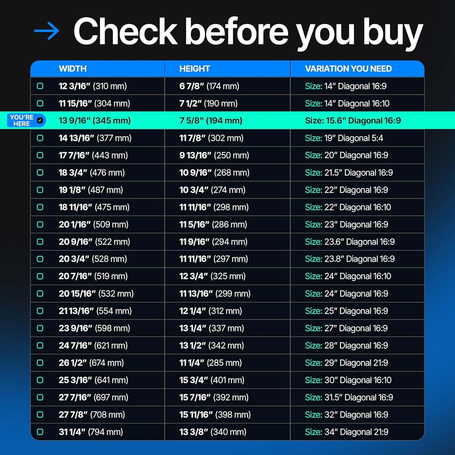 VINTEZ 15.6 Inch 16:9 Privacy Screen for Computer Monitor and Laptop - Anti Glare Protector Film Blue Light Filter Eye Protection - Computer Screen Privacy Shield, [1 Pack]