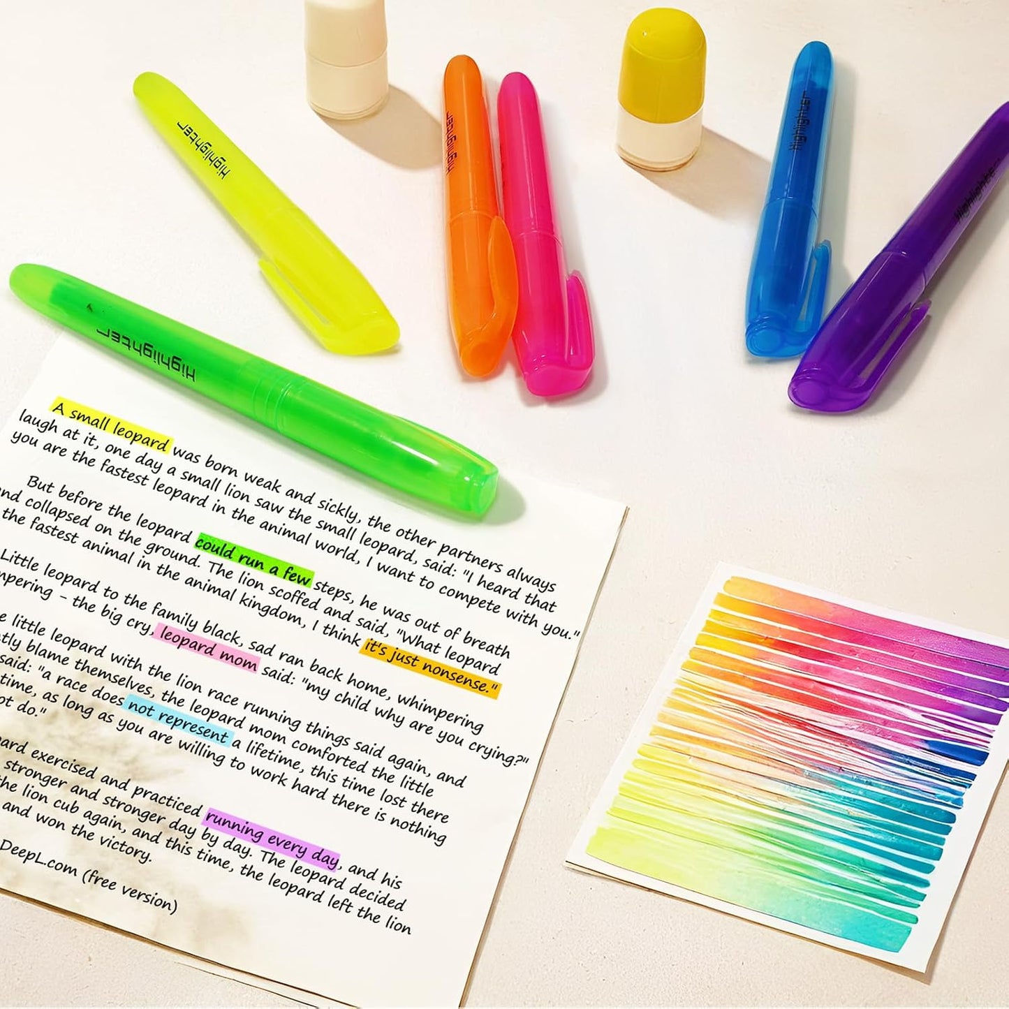 60 Pieces Highlighter Bulk Assorted Colors Highlighter Markers Chisel Tip Highlighter Pens for School Classroom Office (60)