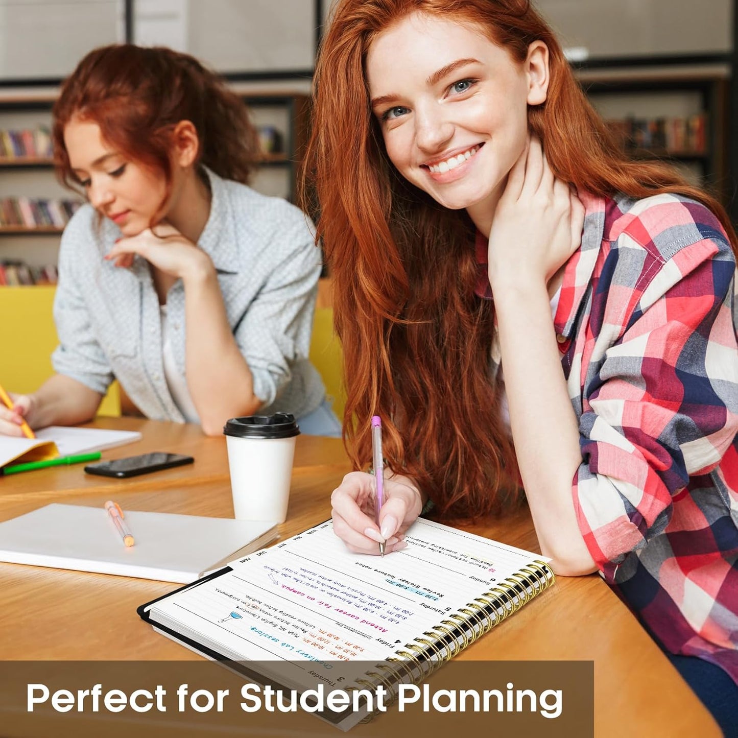 Planner 2025-2026, Academic Year Weekly and Monthly Calendar Planner, July 2025 - June 2026, Spiral Bound School Planning Tool, Perfect for Teacher, Student, Woman & Men - A4 (8.5" x 11"), Black