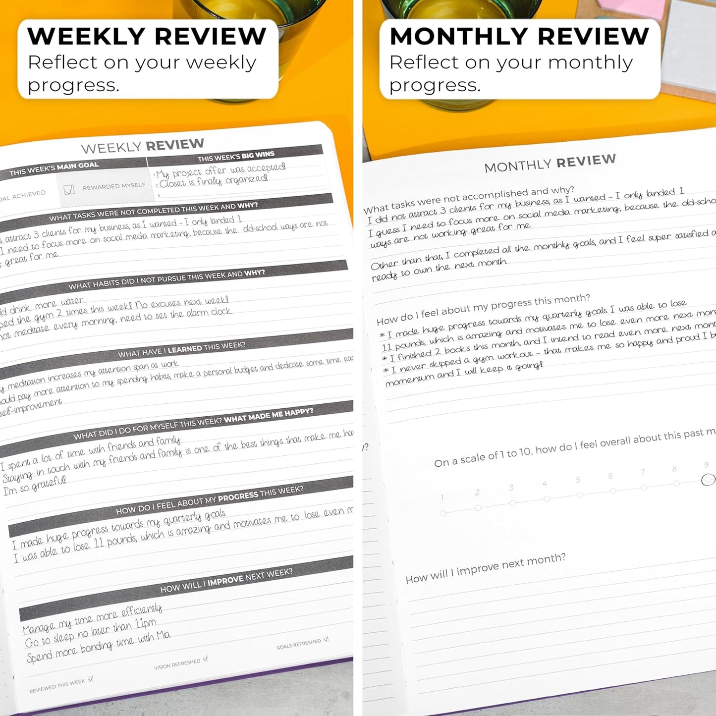 Clever Fox Planner Daily PRO - 8.5 x 11" A4 Size Daily Life Planner and Gratitude Journal to Increase Productivity, Time Management and Hit Your Goals - Undated - Lasts 3 Months (Purple)