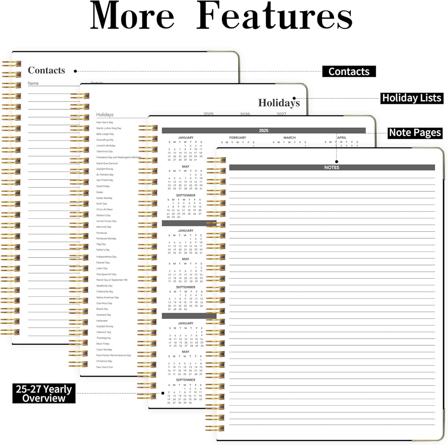 Appointment Planner 2025-2026 - Daily Hourly Schedule Planner from 7am - 10 pm, Weekly & Monthly Hourly Appointment Calendar from July 2025 - June 2026, 9" x 11"- Black
