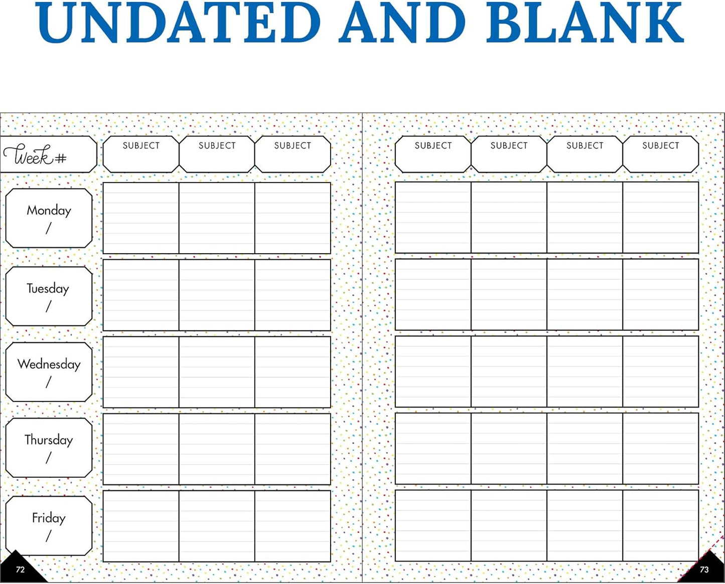 Carson Dellosa Sparkle and Shine Teacher Planner 2025-2026, Undated Holographic 8" x 11" Lesson Plan Book, Stickers, Class Schedule, Weekly Calendar School Supplies, Homeschool, Classroom Must Haves