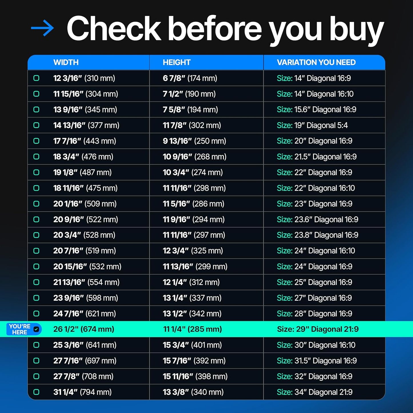 VINTEZ 29 Inch 21:9 Privacy Screen for Computer Monitor and Laptop - Anti Glare Protector Film Blue Light Filter Eye Protection - Computer Screen Privacy Shield, [1 Pack]