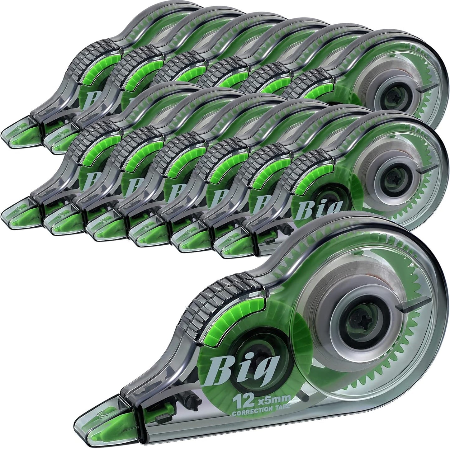 Yexiya 12 Pieces Correction Tapes Original Correction Wide Eraser Applicator Easy to Use Applicator Translucent Tapes Shows for Office Note Journal Scrapbooking, 0.2 Inch x 39.4 Feet