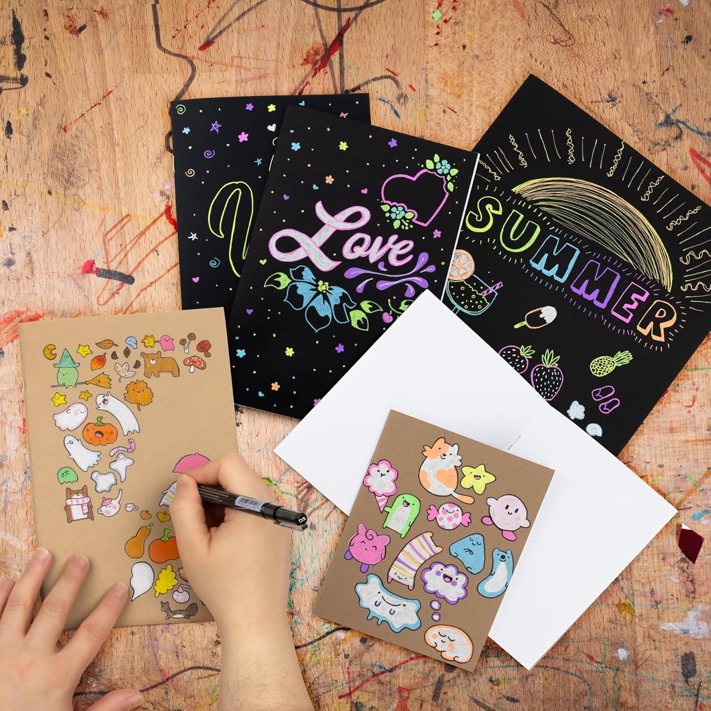 Hygloss Blank Books 8.5 x 11 Inches - 50 Pack – Black Color Paperback for Drawing & Writing – Empty Books for Journaling, Sketching or Arts & Craft