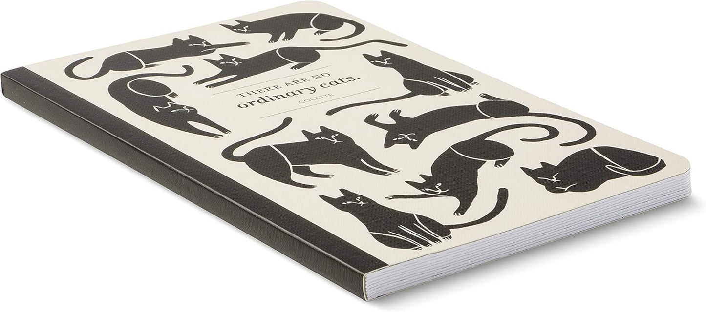 Compendium Softcover Journal - There are no ordinary cats. – A Write Now Journal with 128 Lined Pages, 5″W x 8″H