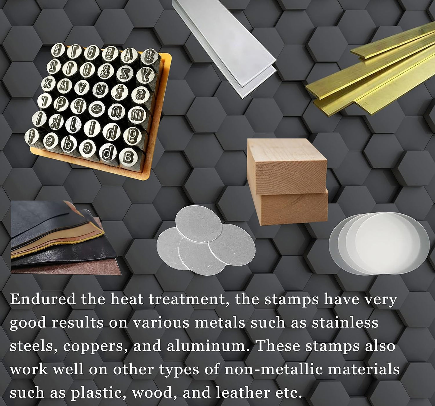 HimaPro Number and Letter Stamp Set 36 PCs Lowercase Industrial Grade Letters 'a'-'z', '&', '0'-'9' in a Plastic Box(4mm - 5/32 Inch)