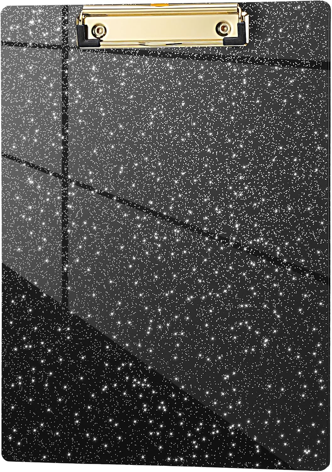 Hongri Plastic Acrylic Glitter Clipboard, 8.5x11" Stardard Letter A4 Size Clipboards for Classroom, Taecher, Women.Cute Confetti Clip Board, Office Supplies, School Supplies.