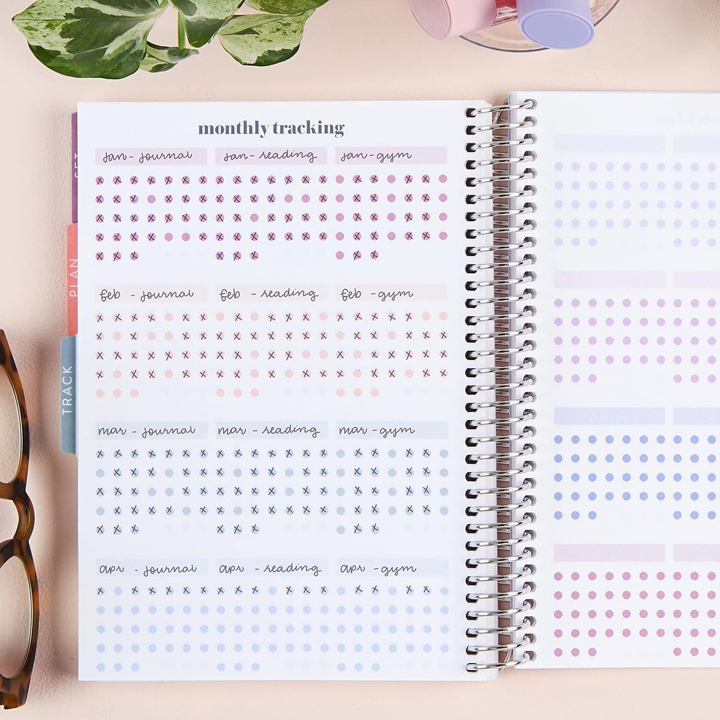 Erin Condren A5 Spiral Productivity Planner | Features Pages of Thick, Bleed Resistant 80 lb. Paper to Boost Productivity