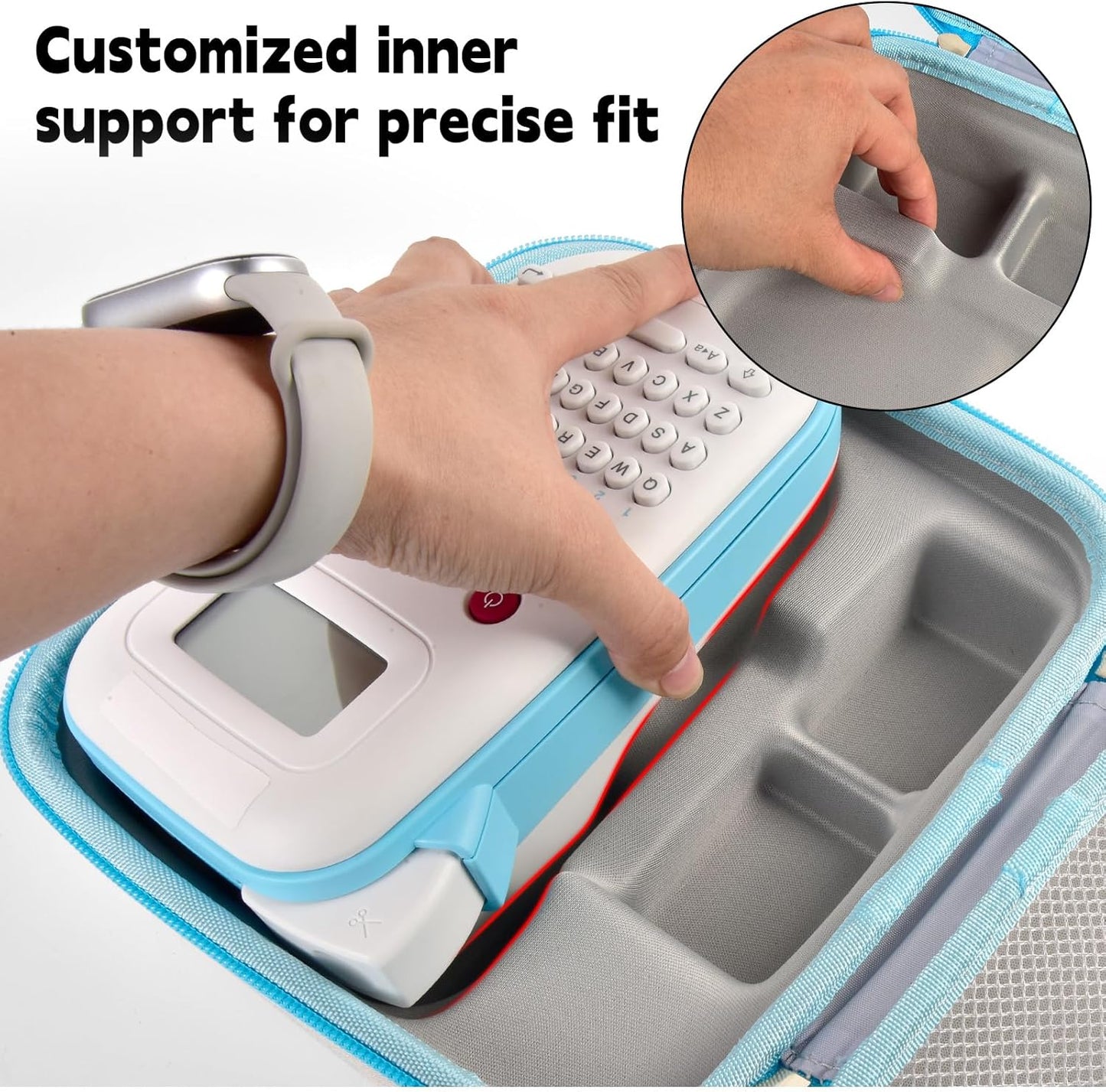 GWCASE Storage Case for Brother PT-N10 Personal Handheld Label Maker, Portable Carrying Holder Organizer for Label Tapes and Other Accessories（Bag Only）