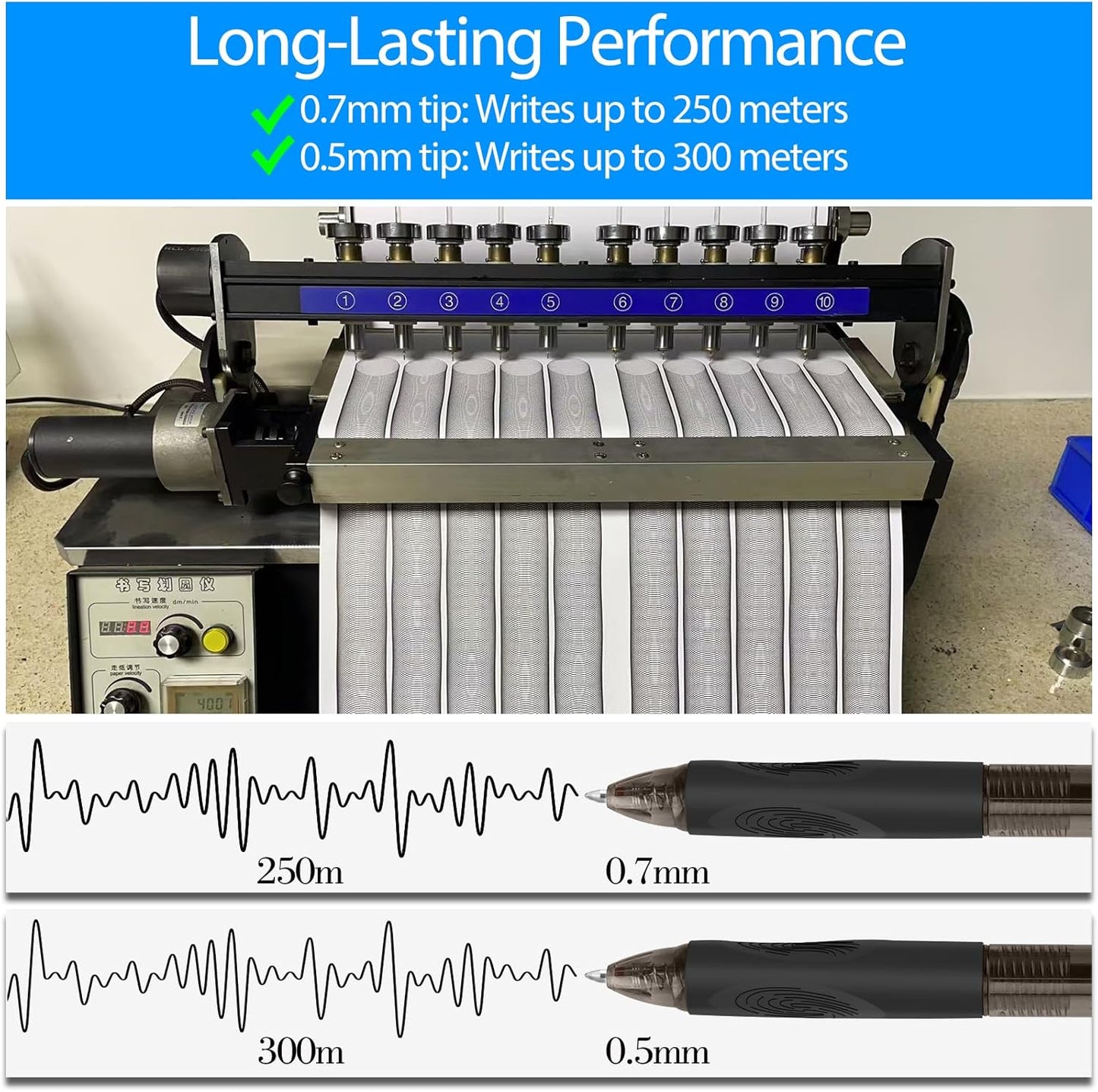 8-Pack Erasable Ink Pens with Built-in Eraser | 0.7mm Fine Point Gel Pens for Smooth Writing - Gel Pens for School, Office, Journals & Exams,Blue pens,Blue Ink pens