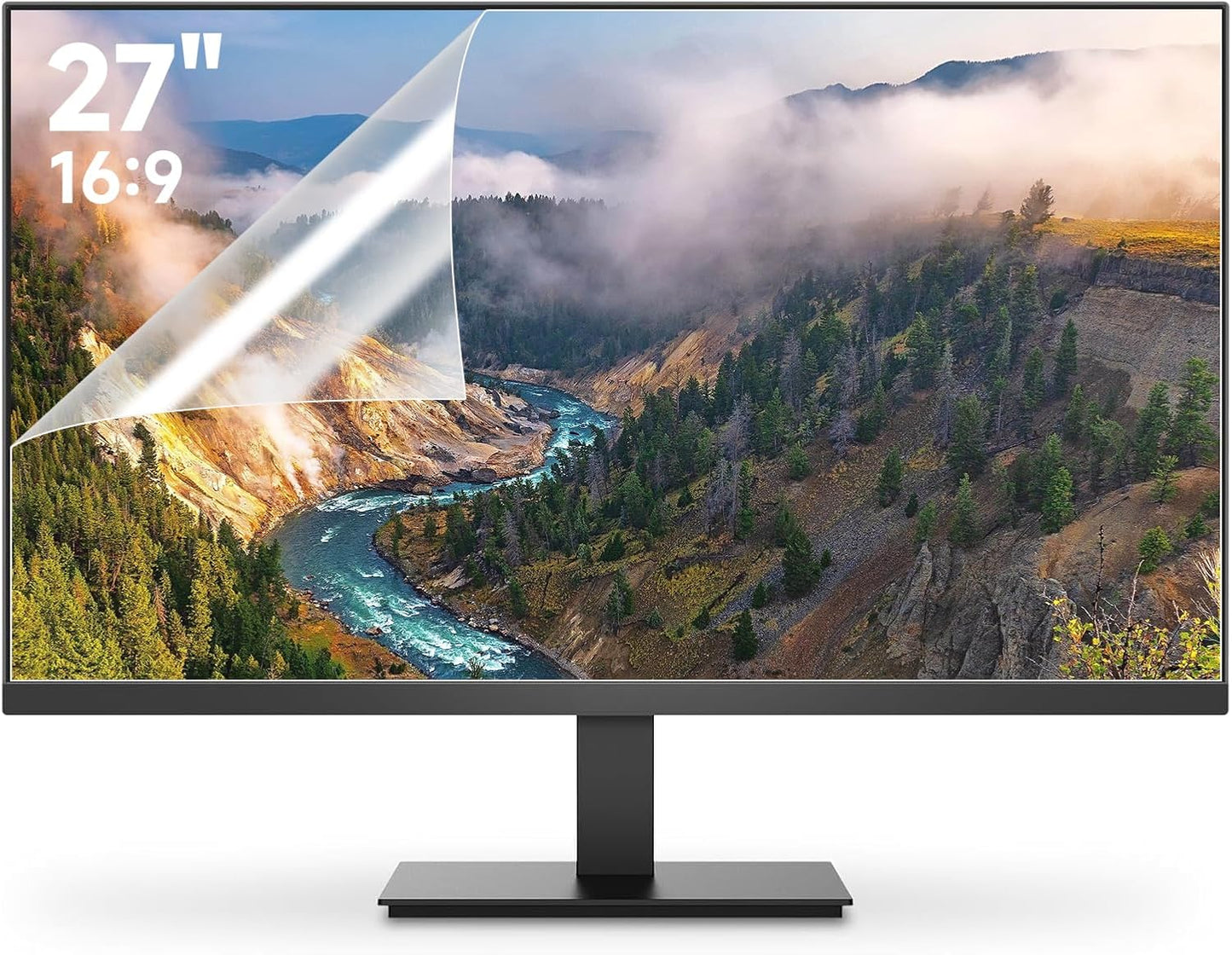 2 Pack 27 Inch Anti Glare Computer Screen Cover, for 27'' with 16:9 Aspect Ratio Computer Widescreen Monitor, Eye Protection Matte Anti Glare Film