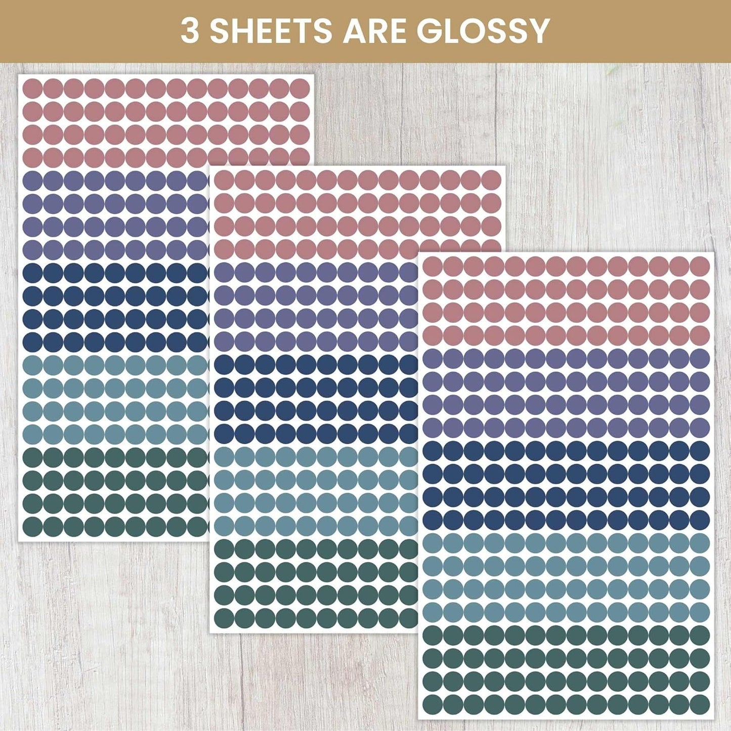 bloom daily planners Color Coding Planner Stickers - 1/4" Minimalist Dot Labels - Six Sheets, 1000+ Stickers Per Pack! - Jewel Tones