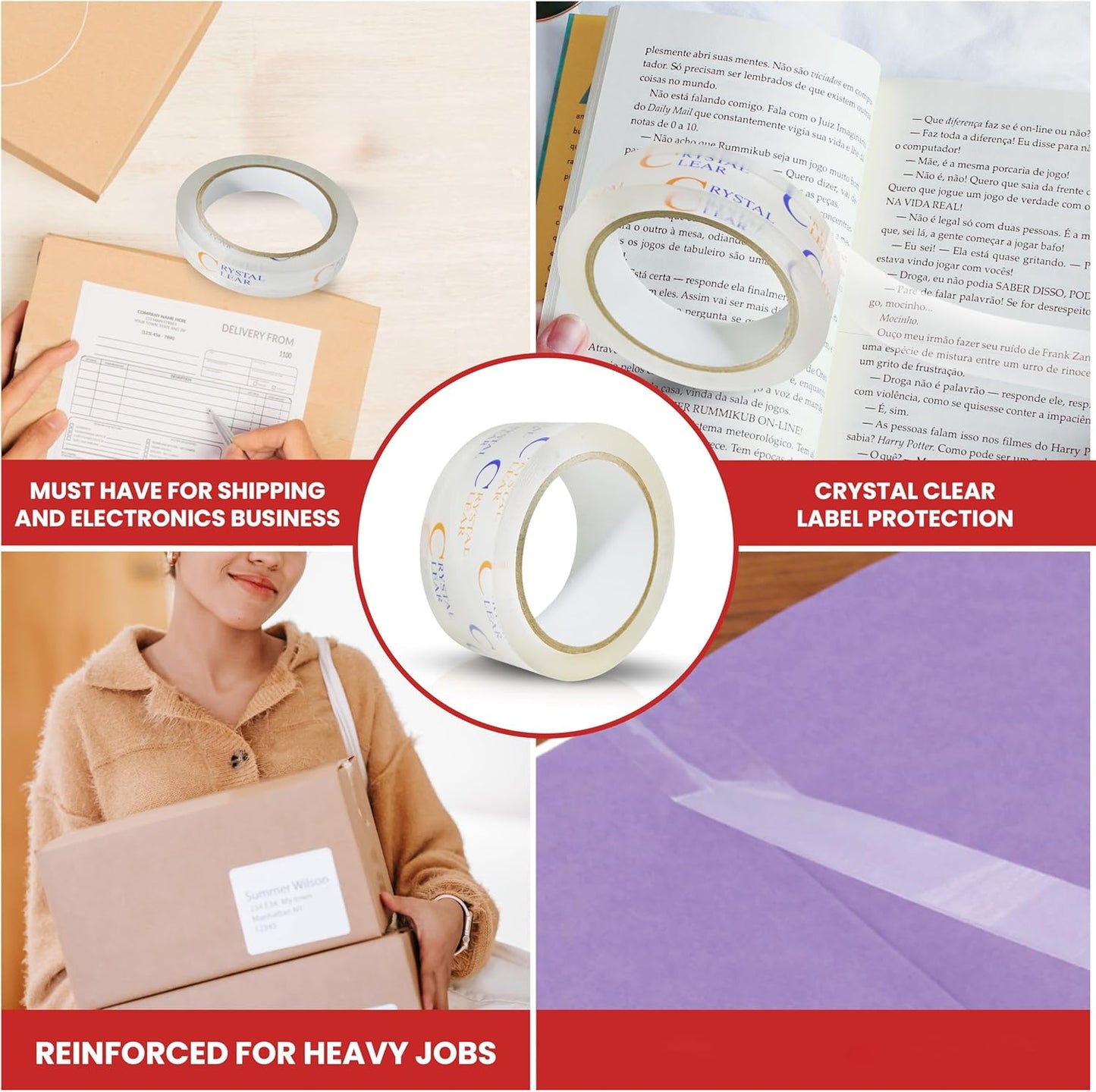 GGR Supplies T.R.U. LP-20CC Book Repair Crystal Clear Label Protection Tape: 3/8 in. x 72 yds. (Pack of 192)